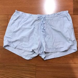 Light Blue Linen Shorts